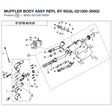 MUFFLER BODY ASSY REPL BY 9GQL-021200-30002 product image