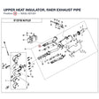 UPPER HEAT INSULATOR, RAER EXHAUST PIPE product image
