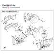 FOOTREST, RH product image