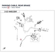 PARKING CABLE, REAR BRAKE product image