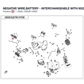NEGATIVE WIRE,BATTERY - INTERCHANGEABLE WITH  9GQL-150230 product image