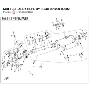MUFFLER ASSY REPL BY 9GQ0-021200-00002 product image