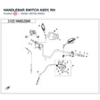 HANDLEBAR SWITCH ASSY, RH product image