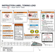 INSTRUCTION LABEL, TOWING LOAD product image