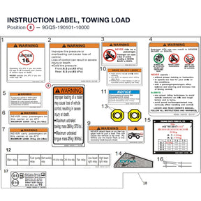 INSTRUCTION LABEL, TOWING LOAD product image