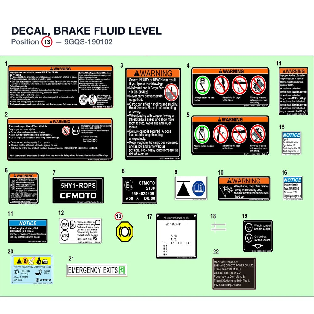 DECAL, BRAKE FLUID LEVEL product image
