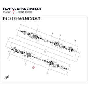 REAR CV DRIVE SHAFT,LH product image