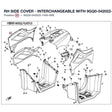 RH SIDE COVER - INTERCHANGEABLE WITH  9GQ0-042022-1RE00 product image