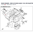 REAR FENDER - REPL BY 9GQV-043021-7401-0P6 product image