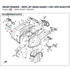 REAR FENDER - REPL BY 9GQV-043021-7401-0P6 product image