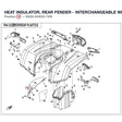 HEAT INSULATOR, REAR FENDER - INTERCHANGEABLE WITH  9GQ0-043032 product image