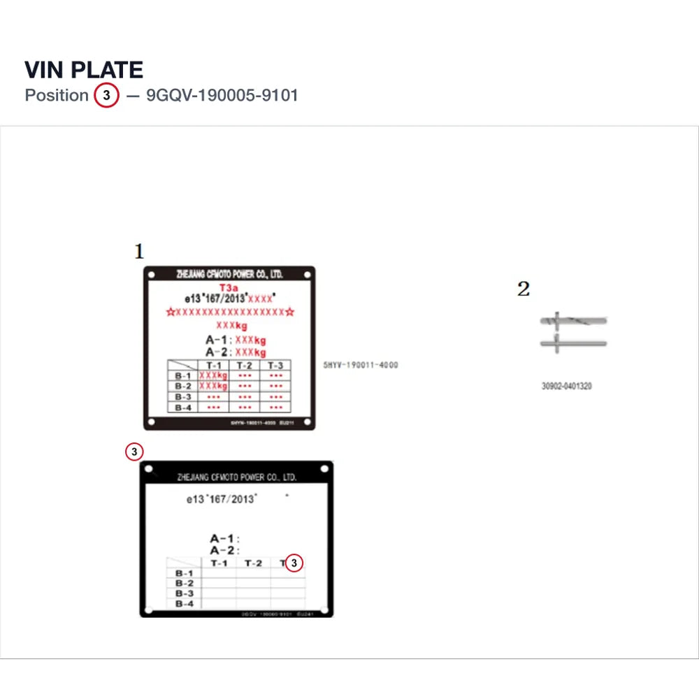 VIN PLATE product image