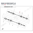 REAR CV DRIVE SHAFT, LH product image
