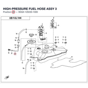 HIGH-PRESSURE FUEL HOSE ASSY 3 product image