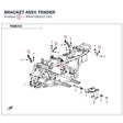 BRACKET ASSY, FENDER product image