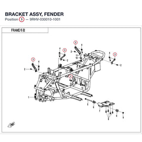 BRACKET ASSY, FENDER product image