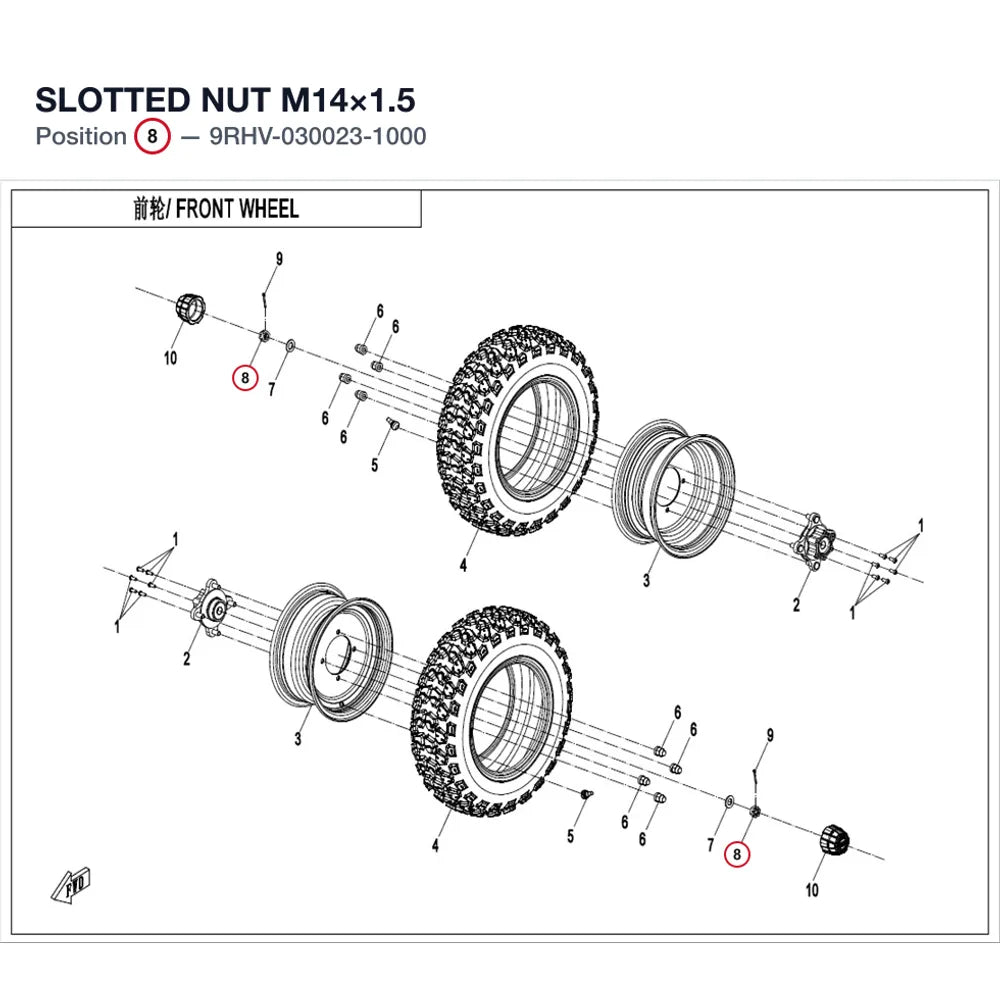 SLOTTED NUT M14×1.5 product image