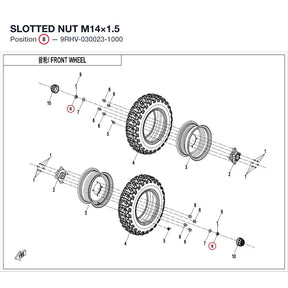 SLOTTED NUT M14×1.5 product image