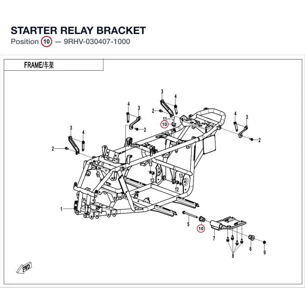 STARTER RELAY BRACKET product image