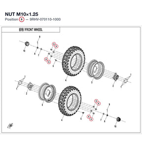 NUT M10×1.25 product image