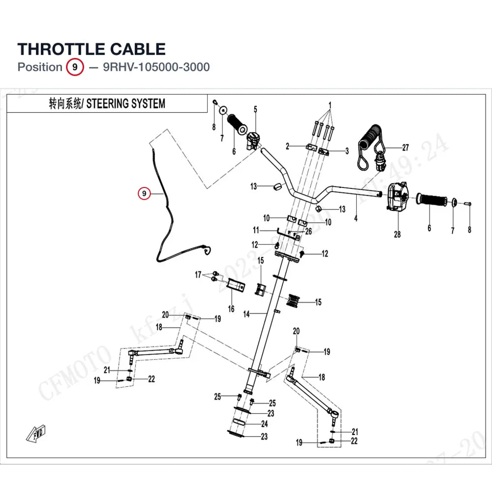 THROTTLE CABLE product image