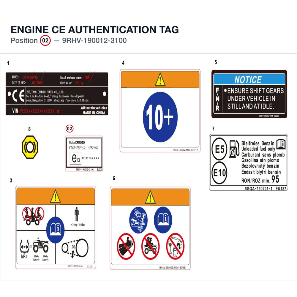 ENGINE CE AUTHENTICATION TAG product image