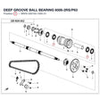 DEEP GROOVE BALL BEARING 6006-2RS/P63 product image