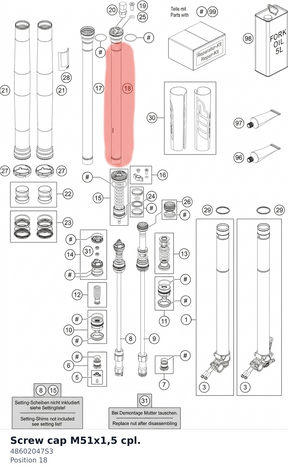 Diagram preview: Screw cap M51x1,5 cpl. (48602047S3)