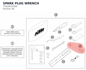 Diagram preview: SPARK PLUG WRENCH (75029072000)