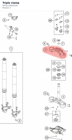 Diagram preview: Triple clamp (6070113403233S)