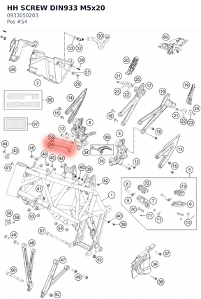 Diagram preview: HH SCREW DIN933 M5x20 (0933050203)
