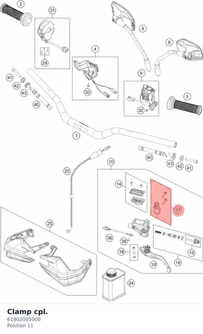 Diagram preview: Clamp cpl. (61902005000)