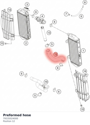 Diagram preview: Preformed hose (79335024000)