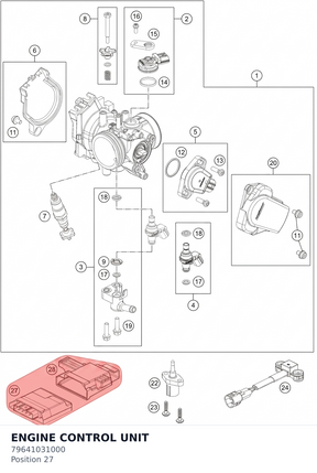 Diagram preview: ENGINE CONTROL UNIT (79641031000)