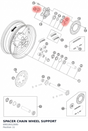 Diagram preview: SPACER CHAIN WHEEL SUPPORT (69010012000)