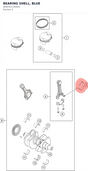 Diagram preview: BEARING SHELL, BLUE (A640301140001)