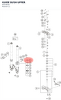 Diagram preview: GUIDE BUSH UPPER (43578016)