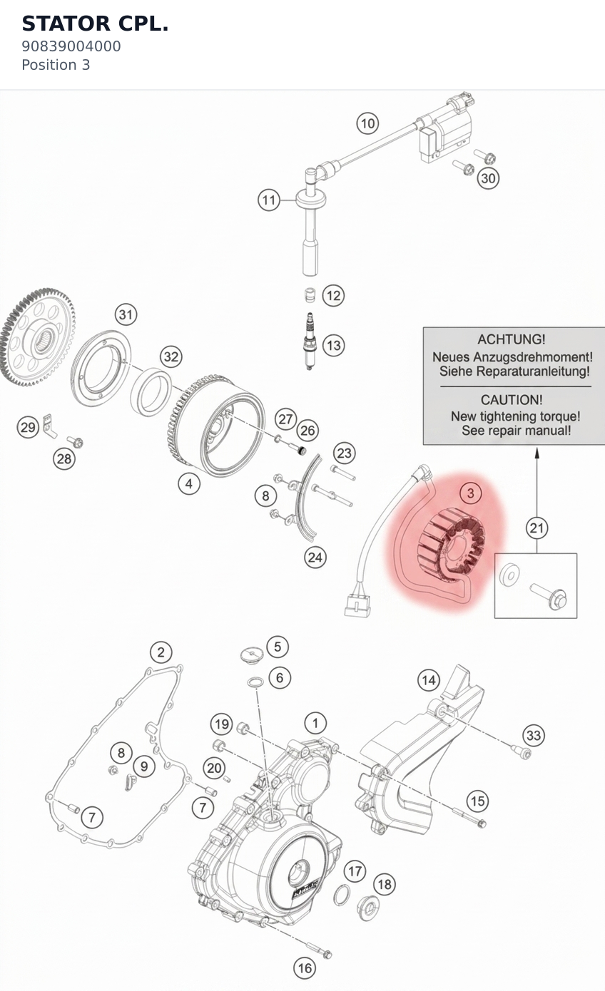 Diagram preview: STATOR CPL. (90839004000)