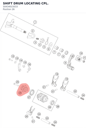 Diagram preview: SHIFT DRUM LOCATING CPL. (50434015033)