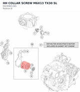 Diagram preview: HH COLLAR SCREW M6X13 TX30 SL (0024060136S)