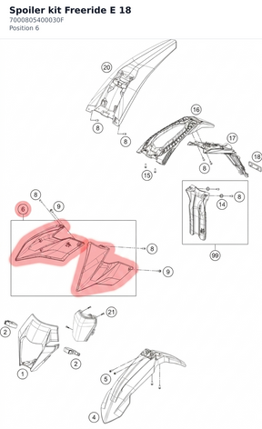 Diagram preview: Spoiler kit Freeride E 18 (7000805400030F)