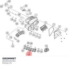 Diagram preview: GROMMET (J650002201401)