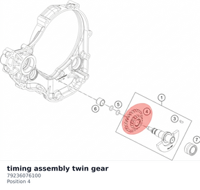 Diagram preview: timing assembly twin gear (79236076100)
