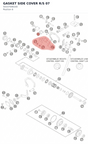 Diagram preview: GASKET SIDE COVER R/S       07 (50337006100)