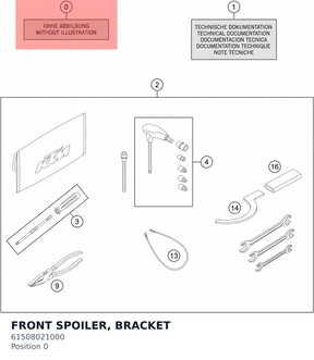 Diagram preview: FRONT SPOILER, BRACKET (61508021000)