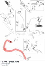 Diagram preview: CLUTCH CABLE WIRE (A60702090000)