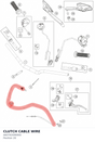 Diagram preview: CLUTCH CABLE WIRE (A60702090000)