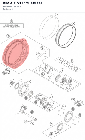 Diagram preview: RIM 4.5''X18'' TUBELESS (6031007010030A)