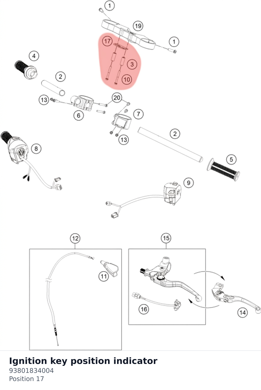 Diagram preview: Ignition key position indicator (93801834004)