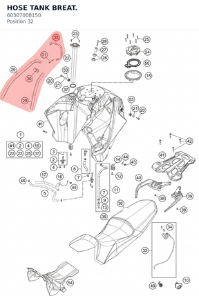Diagram preview: HOSE TANK BREAT. (60307008150)